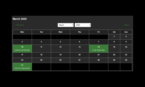 DivOverview Calendar